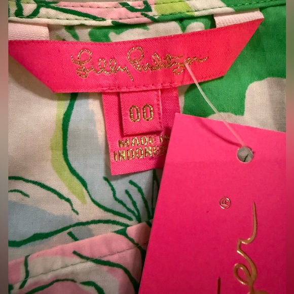 Lilly Pulitzer Barbara Top | Spearmint Blossom Views | NWT Size 00 - Picture 6 of 10